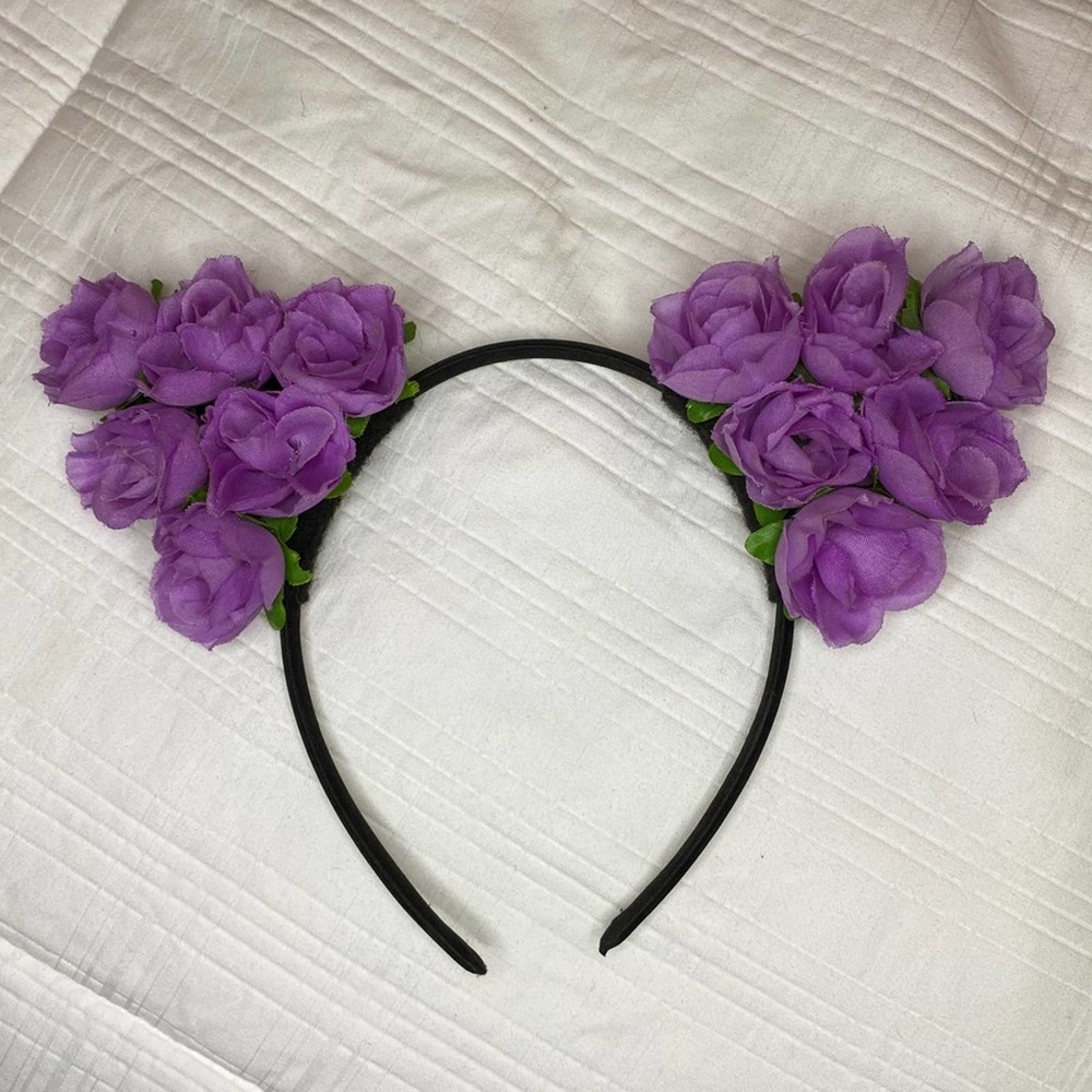 Custom Rose Cat Ear Headband 🌹